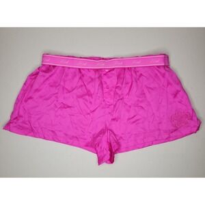 Victoria's Secret PINK ~‎ Hot Pink Satin Boxer Sleep Shorts